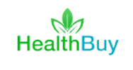 HealthBuy logo with green leaf design.