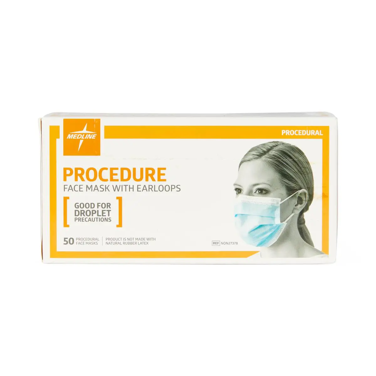 Procedure instructions for wearing a face mask safely.
