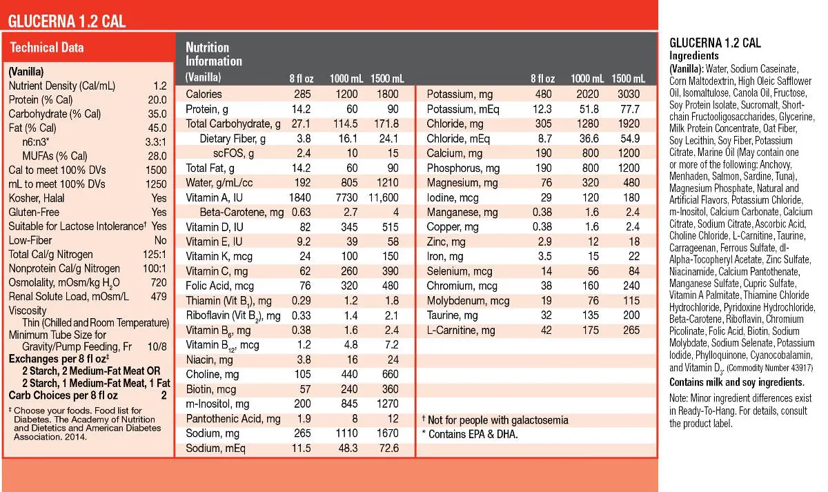 Nutrition facts and ingredients for a product labeled 'INSTANT'.