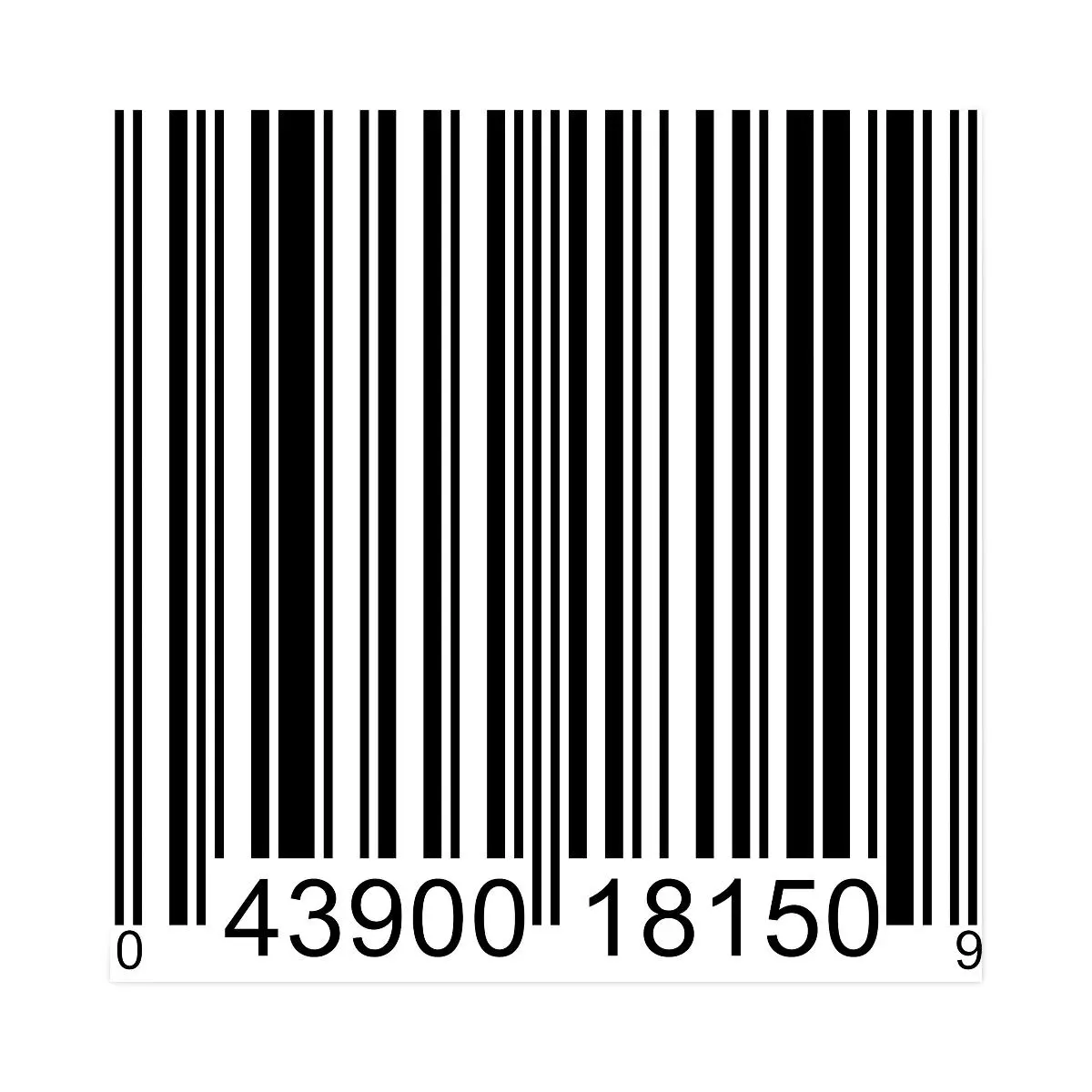 A standard black and white barcode with numbers below.