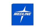 Blue square logo with a black lightning bolt and 'MEDLINE' text.