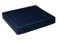 A navy blue rectangular cushion or mattress topper.
