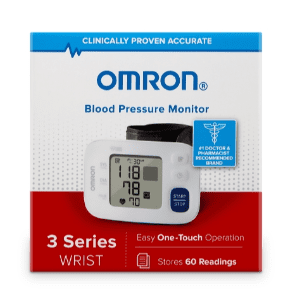 Omron 3 Series Wrist Blood Pressure Monitor with Easy One-Touch Operation.