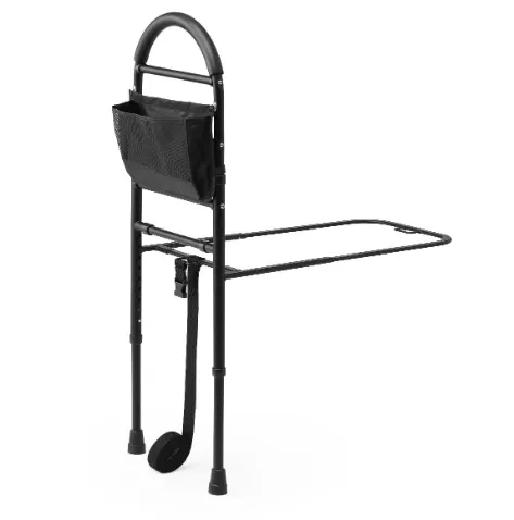 Black folding luggage cart with handle and wheels.