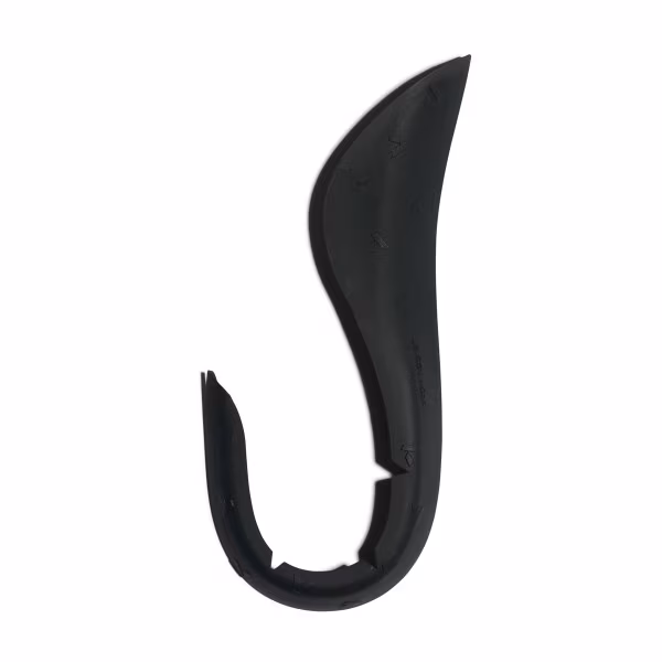 Black ergonomic handheld tool with a curved hook design.