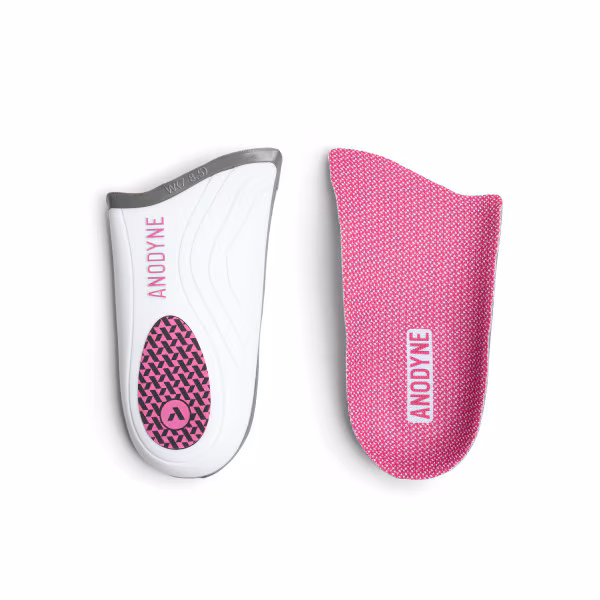 Two pink and white foot care devices labeled 'SANDY' and 'SANDRA'.